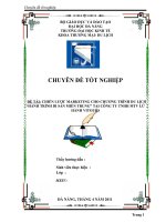 chiến lược marketing cho chương trènh du lịch “hành trình di sản miền trung” tại công ty tnhh mtv lữ hành vitours 