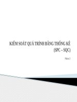 KIỂM SOÁT QUÁ TRÌNH BẰNG THỐNG kê 