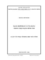 Mạng hopfield và ứng dụng trong nhận dạng hình ảnh 