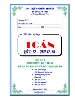 Ứng dụng đạo hàm để khảo sát và vẽ đồ thị hàm số   trần quốc nghĩa