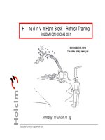 SLIDE THUYẾT TRÌNH - Hướng dẫn Vận Hành Brokk – Máy đục phá bê tông (Triệu Văn Thắng - HOLCIM HON CHONG)