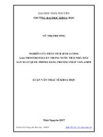 Nghiên cứu phân tích hàm lượng 2,4,6   trinitrotoluen trong nước thải nhà máy sản xuất quốc phòng bằng phương pháp von   ampe 