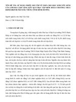 đề tài sử dụng phiếu bài tập về nhà