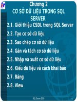 Chương 2 CSDL trong SQL Server  SQL Server 2005