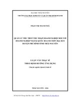 Quản lý thu thuế thu nhập doanh nghiệp đối với doanh nghiệp ngoài quốc doanh trên địa bàn huyện phú bình tỉnh thái nguyên 
