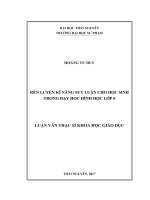 Rèn luyện kĩ năng suy luận cho học sinh trong dạy học hình học lớp 8 (LV thạc sĩ)