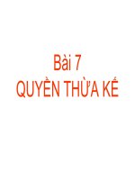 Bài giảng quyền thừa kế