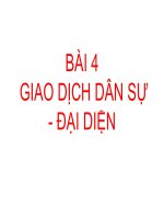 GIAO DỊCH DÂN SỰ  ĐẠI DIỆN