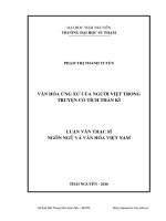 Văn hóa ứng xử của người việt trong truyện cổ tích thần kì 
