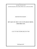 Rút gọn câu truy vấn và ứng dụng trong cơ sở dữ liệu phân tán (LV thạc sĩ)