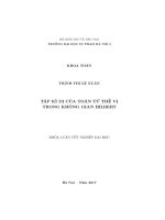 Tập kì dị của toán tử của toán tử thế vị trong không gian hilbert (LV tốt nghiệp)