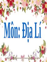 Bài giảng môn địa lí