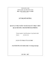 Quản lý nhà nước về đất đai từ thực tiễn Quận Đồ Sơn, Thành phố Hải Phòng