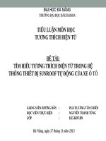 TÌM HIỂU TƯƠNG THÍCH ĐIỆN TỪ TRONG HỆ THỐNG THIẾT BỊ SUNROOF TỰ ĐỘNG CỦA XE Ô TÔ