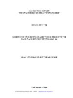 Nghiên cứu ảnh hưởng của hệ thống treo ô tô tải hạng nặng đến mặt đường quốc lộ 
