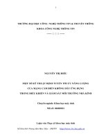 Một số kỹ thuật định tuyến trong mạng cảm biến không dây ứng dụng trong điều khiển và giám sát môi trường nhà kính 