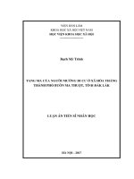 Tang ma của người Mường di cư ở xã Hòa Thắng, Thành phố Buôn Ma Thuột, tỉnh Đắk Lắk (LA tiến sĩ)