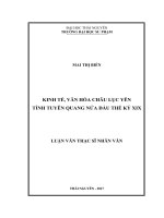 Kinh tế, văn hóa châu Lục Yên, tỉnh Tuyên Quang nửa đầu thế kỷ XIX (LV thạc sĩ)