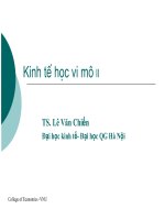 Bài giảng chương 1 kinh tế học vi mô