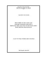 Phát triển tư duy sáng tạo cho học sinh khá, giỏi lớp 12 trong dạy học giải toán về bất đẳng thức bằng phương pháp hàm số (LV thạc sĩ)