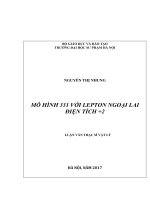 Mô hình 331 với lepton ngoại lai điện tích +2 