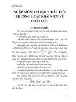 GIÁO TRÌNH - Cơ học chất lưu (Nguyễn Hữu Thành)