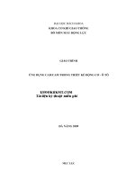 GIÁO TRÌNH Ứng dụng CAD.CAM trong thiết kế động cơ - ô tô (Trường ĐHBK Đà Nẵng)