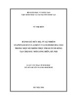 Đánh giá mức độ, tỷ lệ nhiễm staphylococcus aureus và escherichia coli trong một số nhóm thực phẩm tươi sống tại chợ đầu mối long biên, hà nội 