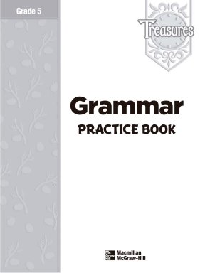 Treasures grammar practice book grade 5