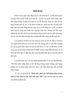 Phân tích, đánh giá chất lượng tăng trưởng kinh tế việt nam từ năm 2007 đến năm 2011 tiểu luận cao học