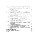 LUẬN văn THẠC sĩ   QUẢN lý QUÁ TRÌNH đào tạo NGHỀ ở TRƯỜNG CAO ĐẲNG VIỆT xô số 1 HIỆN NAY