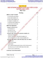 Một số kinh nghiệm giảng dạy tiết luyện tập môn hoá lớp 8