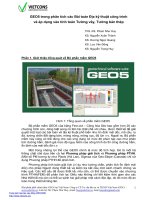 Sử dụng geo5 trong phân tích các bài toán địa kỹ thuật công trình và áp dụng vào tính toán tường vây, tường bản thép 