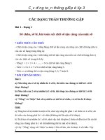 Các dạng bài tập toán thường gặp ở lớp 3(có đáp án)