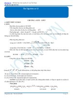 Ôn tập lý thuyết và bài tập hữu cơ 12