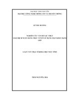 Nghiên cứu vấn đề xác thực giao dịch ngân hàng trực tuyến sử dụng mật khẩu dạng OTP 