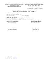 PHIẾU ĐĂNG KÝ ĐỀ TÀI TỐT NGHIỆP