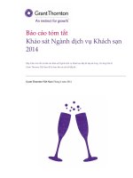 Hote survey executive summary 2014 VN báo cáo tóm tắt khảo sát ngành dịch vụ khách sạn