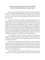 TIỂU LUẬN CHUYÊN NGÀNH   tôn GIÁO ở VIỆT NAM ĐỒNG HÀNH CÙNG dân tộc TRÊN CON ĐƯỜNG đi lên CHỦ NGHĨA xã hội