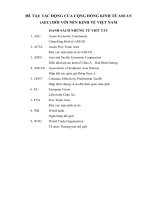 Tác động của cộng đồng kinh tế ASEAN đối với nền kinh tế Việt Nam