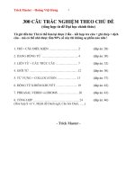 300 câu TRẮC NGHIỆM tiếng anh ôn thi thpt quốc gia THEO CHỦ đề có đáp án 