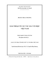 Giai thoại về các tác gia văn học việt nam 