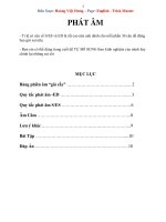 bài tập chuyên đề phát âm có đáp án 