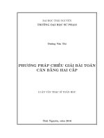 Phương pháp chiếu giải bài toán cân bằng hai cấp 