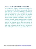 XỬ lý các TRƯỜNG hợp KHẨN cấp nội NHA