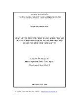 Quản lý thu Thuế thu nhập doanh nghiệp đối với doanh nghiệp ngoài quốc doanh trên địa bàn huyện Phú Bình tỉnh Thái Nguyên (LV thạc sĩ)