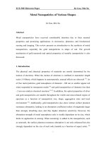 hiệu ứng plasmon bề mặt, quá trình tạo hạt nano bạc