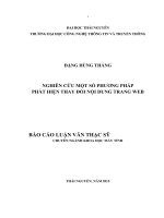 Nghiên cứu một số phương pháp phát hiện thay đổi nội dung trang web 