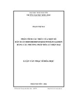 Phân tích cấu trúc của một số dẫn xuất dihydro benzohcinnoline5,6dion bằng các phương pháp hóa lý hiện đại (LV thạc sĩ)