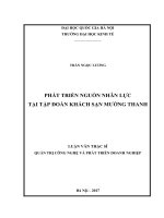 Phát triển nguồn nhân lực tại tập đoàn khách sạn mường thanh  